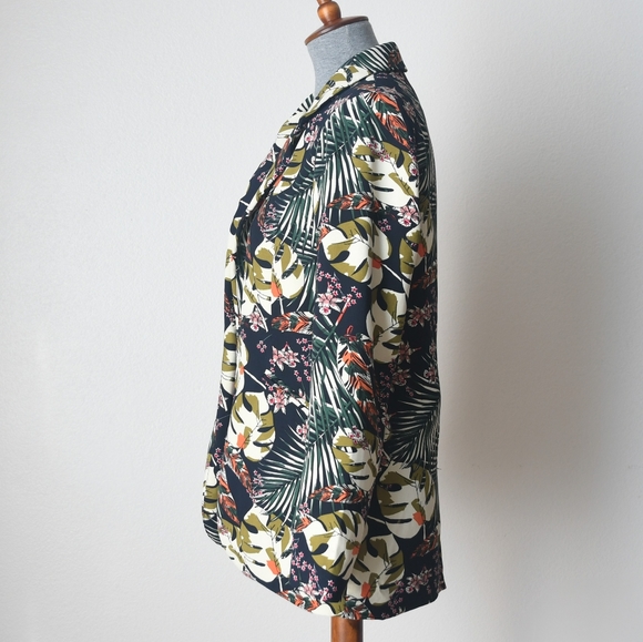 Cynthia Rowley Tropical Oversized Blazer Size XS - Picture 2 of 7
